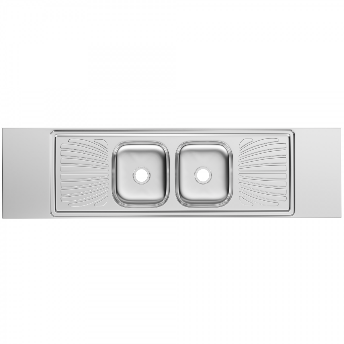 Pia Aço Inox 2,00m Cuba Dupla